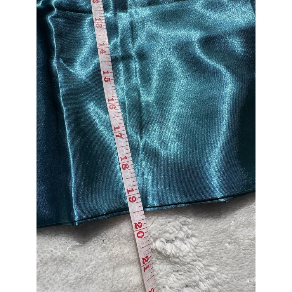 Satin Pillow Cases Set of 2 36x19 Teal New - Picture 4 of 5